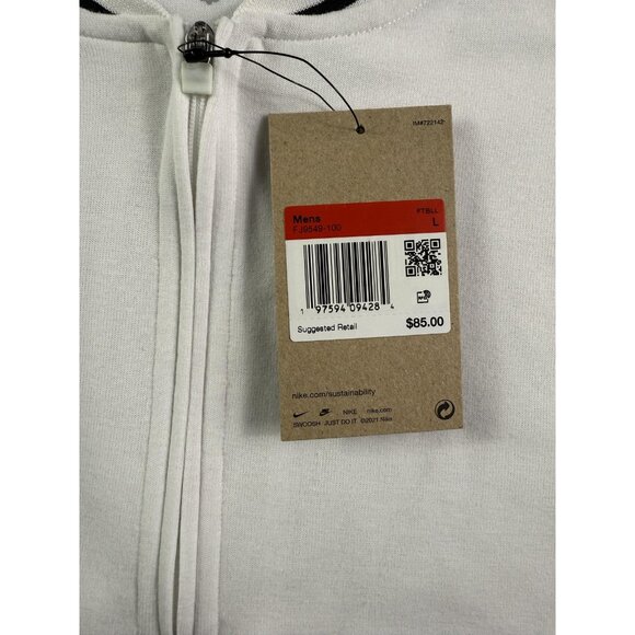 New Nike Dri-FIT Pullover Mens Large White Black 1/4 Zip Long Sleeve FJ9549-100 - Picture 4 of 13